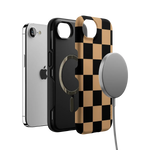Fit Check | Black & Brown Checkerboard Case iPhone Case get.casely 