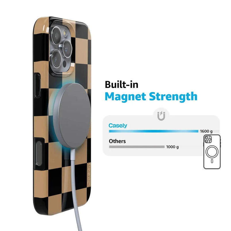 Fit Check | Black & Brown Checkerboard Case iPhone Case get.casely 
