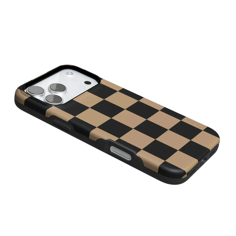Fit Check | Black & Brown Checkerboard Case iPhone Case get.casely 