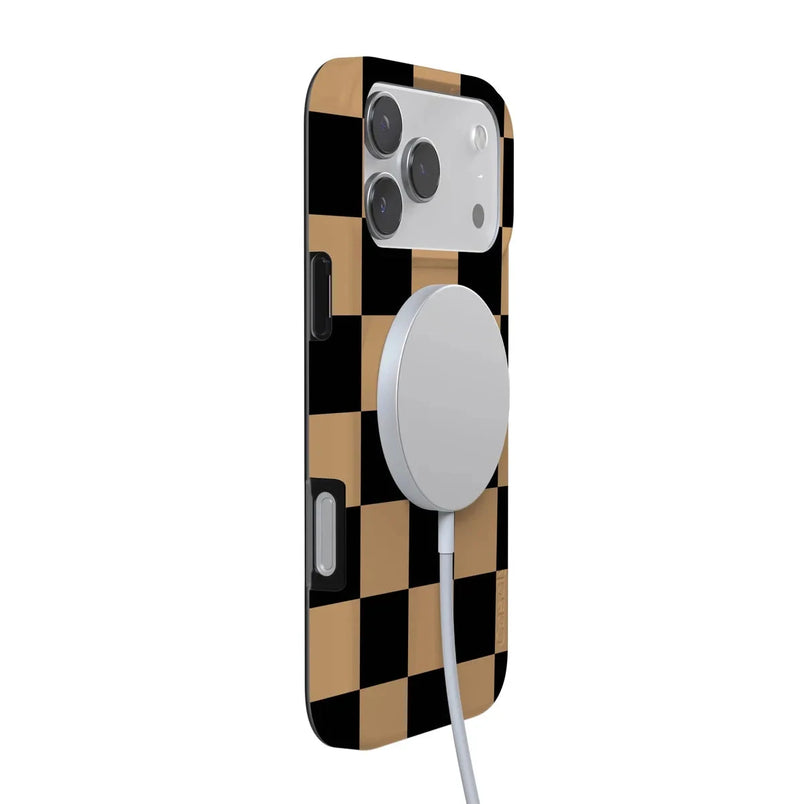 Fit Check | Black & Brown Checkerboard Case iPhone Case get.casely 