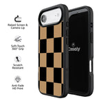 Fit Check | Black & Brown Checkerboard Case iPhone Case get.casely 