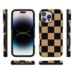 Fit Check | Black & Brown Checkerboard Case iPhone Case get.casely 