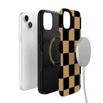 Fit Check | Black & Brown Checkerboard Case iPhone Case get.casely 
