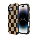 Fit Check | Black & Brown Checkerboard Case iPhone Case get.casely 