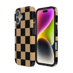 Fit Check | Black & Brown Checkerboard Case iPhone Case get.casely 