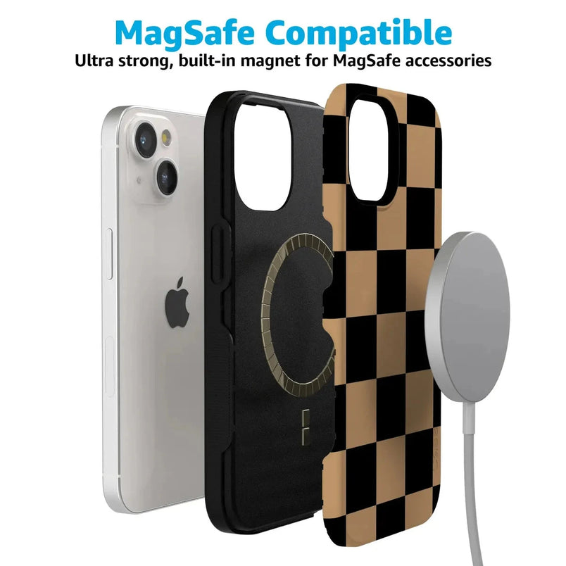 Fit Check | Black & Brown Checkerboard Case iPhone Case get.casely 