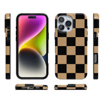 Fit Check | Black & Brown Checkerboard Case iPhone Case get.casely 