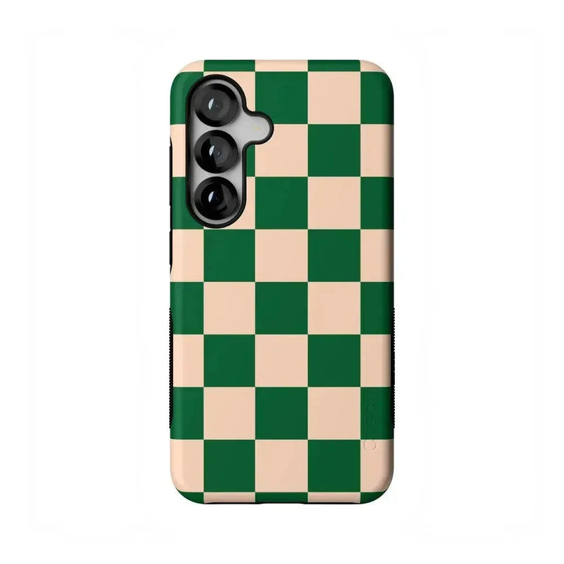 Fit Check | Green Checkerboard Case iPhone Case get.casely Bold Flex + MagSafe® Galaxy S25 Ultra 