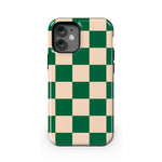 Fit Check | Green Checkerboard Case iPhone Case get.casely Essential + MagSafe® iPhone 12 Mini