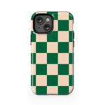 Fit Check | Green Checkerboard Case iPhone Case get.casely Essential + MagSafe® iPhone 13 Mini