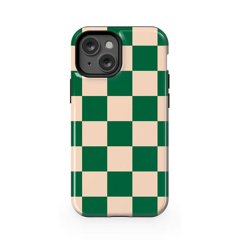 Fit Check | Green Checkerboard Case iPhone Case get.casely Essential + MagSafe® iPhone 13 Mini