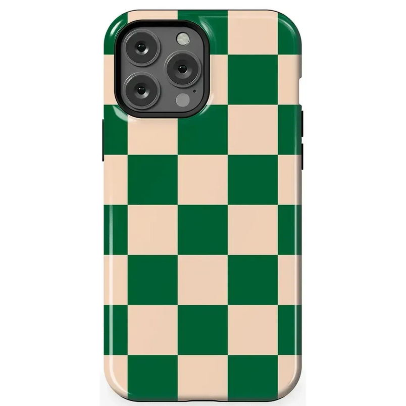 Fit Check | Green Checkerboard Case iPhone Case get.casely Essential + MagSafe® iPhone 13 Pro Max 