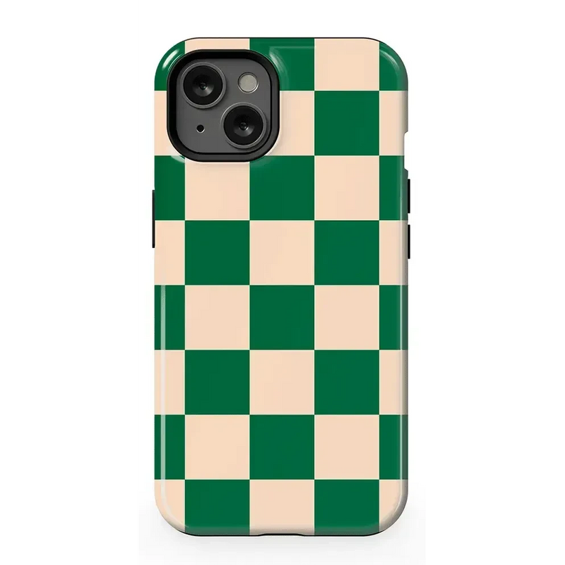 Fit Check | Green Checkerboard Case iPhone Case get.casely Essential + MagSafe® iPhone 13 