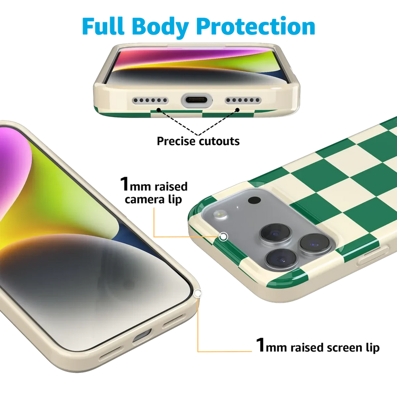 Fit Check | Green Checkerboard Case iPhone Case get.casely 