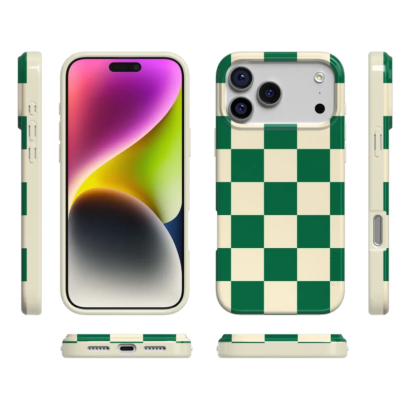 Fit Check | Green Checkerboard Case iPhone Case get.casely 
