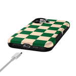 Fit Check | Green Checkerboard Case iPhone Case get.casely 
