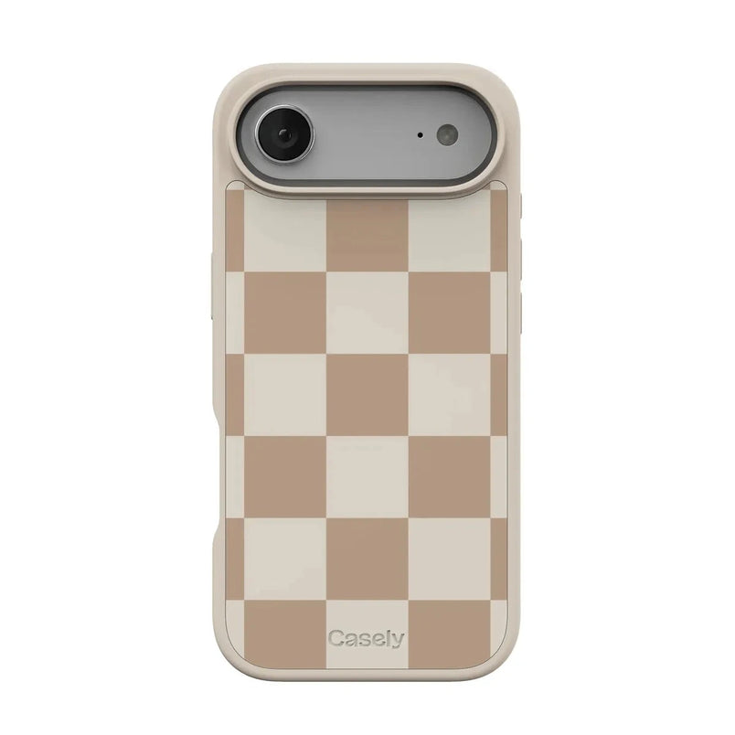 Fit Check | Neutral Checkerboard Case iPhone Case get.casely Align + MagSafe® iPhone 17 Air 