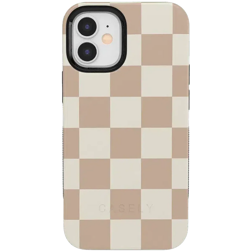 Fit Check | Neutral Checkerboard Case iPhone Case get.casely Bold + MagSafe® iPhone 12
