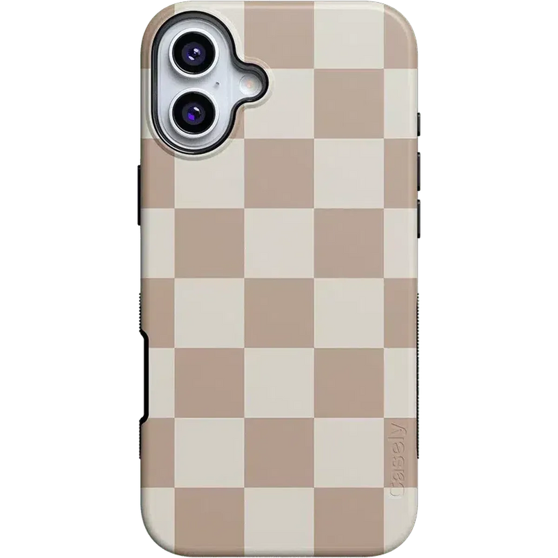 Fit Check | Neutral Checkerboard Case iPhone Case get.casely Bold + MagSafe® iPhone 16 Plus