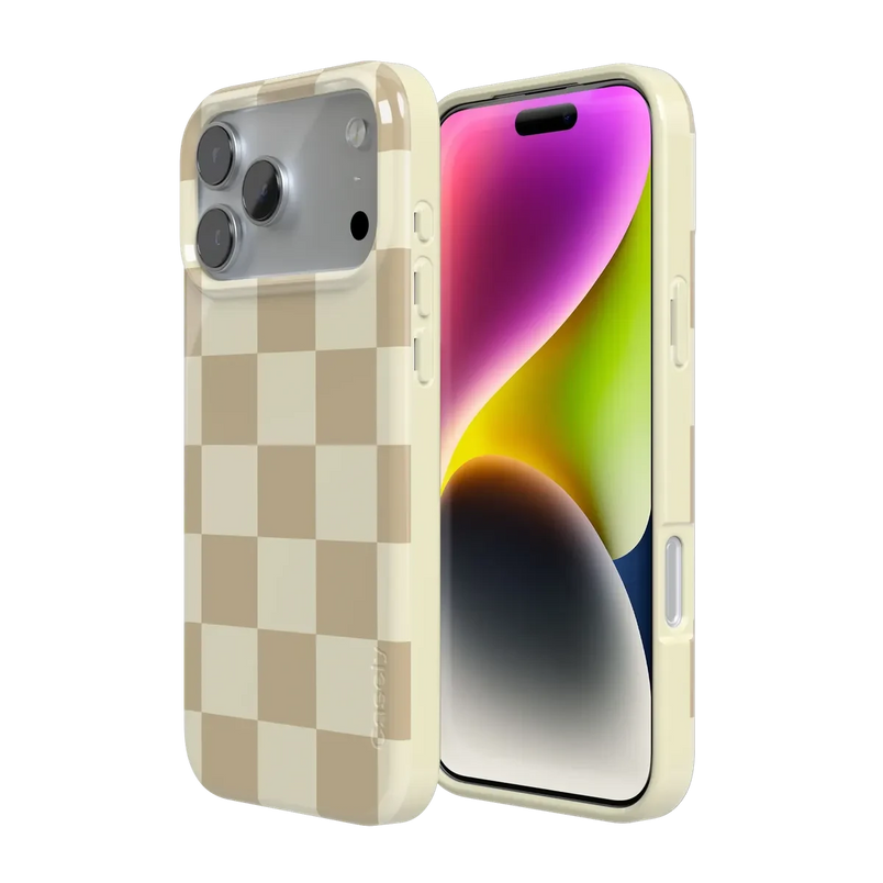 Fit Check | Neutral Checkerboard Case iPhone Case get.casely 