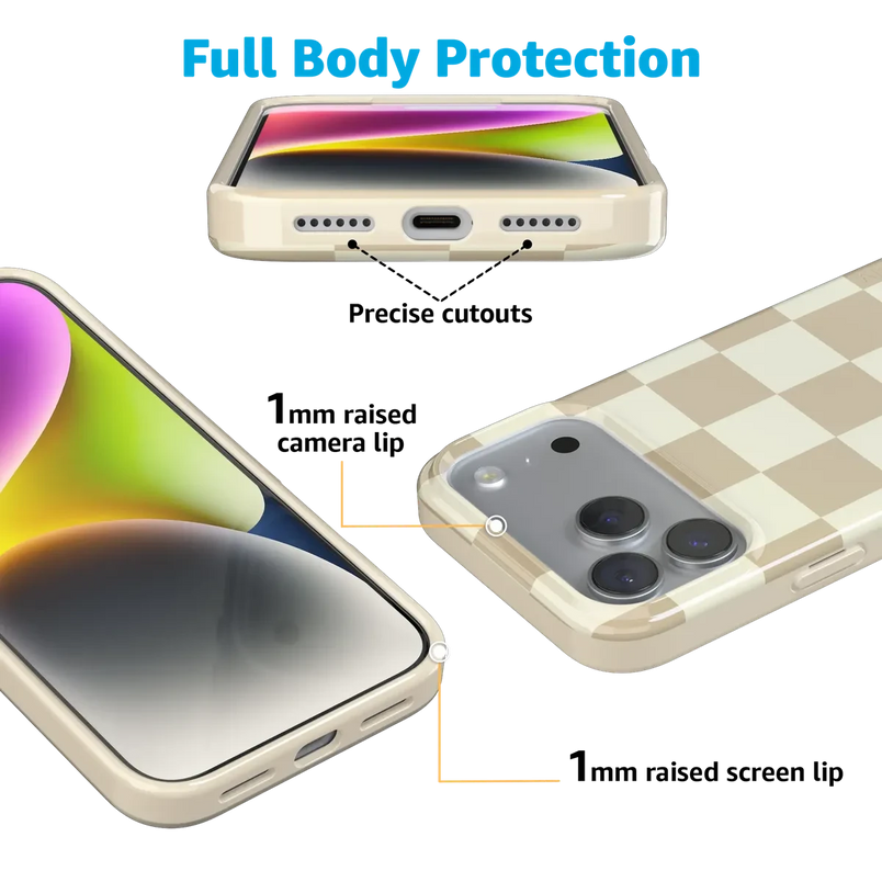 Fit Check | Neutral Checkerboard Case iPhone Case get.casely 