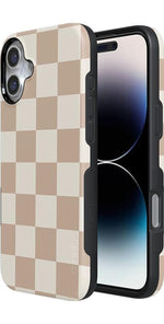 Fit Check | Neutral Checkerboard Case iPhone Case get.casely 