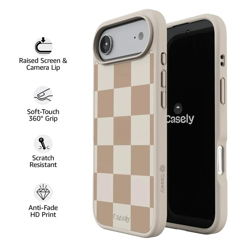 Fit Check | Neutral Checkerboard Case iPhone Case get.casely 
