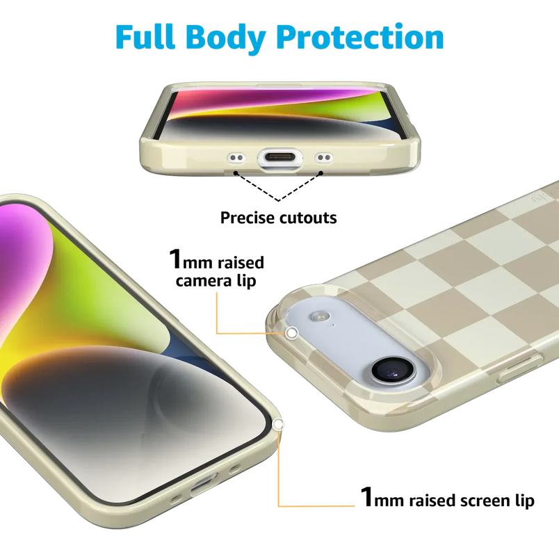 Fit Check | Neutral Checkerboard Case iPhone Case get.casely 