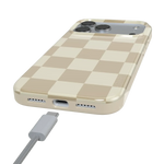 Fit Check | Neutral Checkerboard Case iPhone Case get.casely 