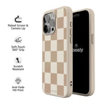 Fit Check | Neutral Checkerboard Case iPhone Case get.casely 