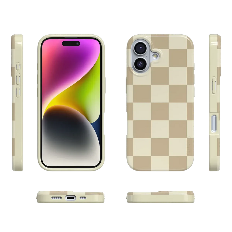 Fit Check | Neutral Checkerboard Case iPhone Case get.casely 