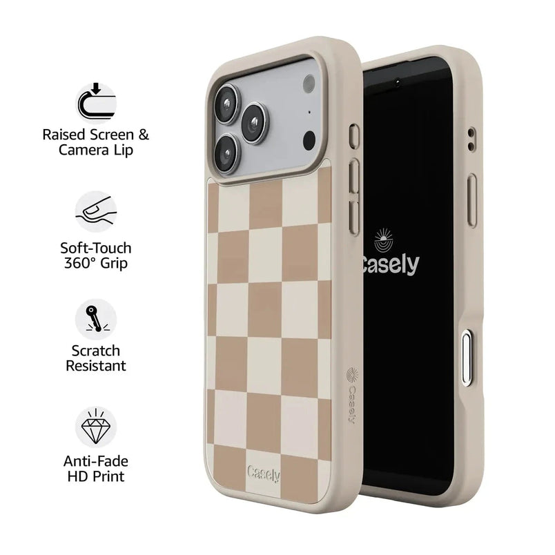 Fit Check | Neutral Checkerboard Case iPhone Case get.casely 