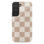 Fit Check | Neutral Checkerboard Samsung Case Samsung Case Casetry Essential Galaxy S22 Plus