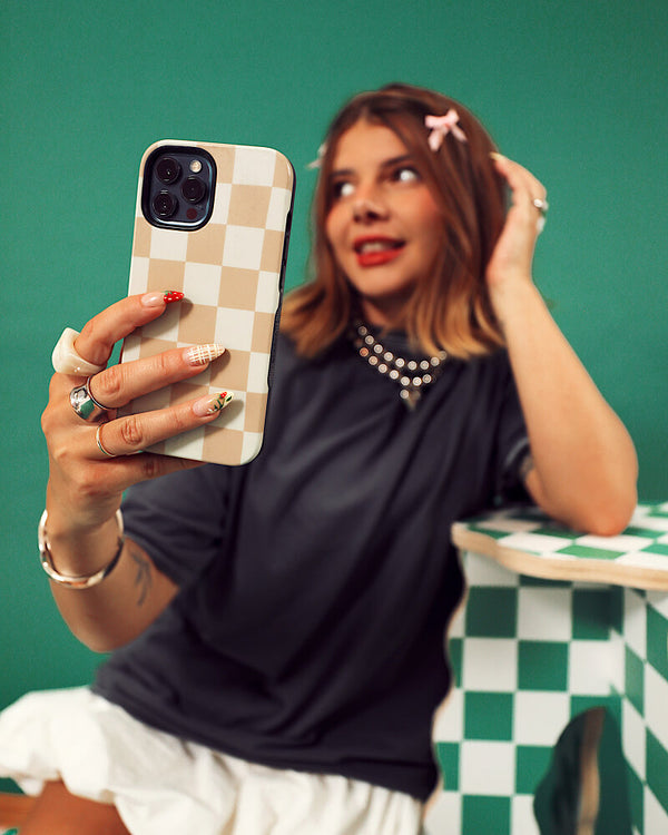 Fit Check | Neutral Checkerboard Case