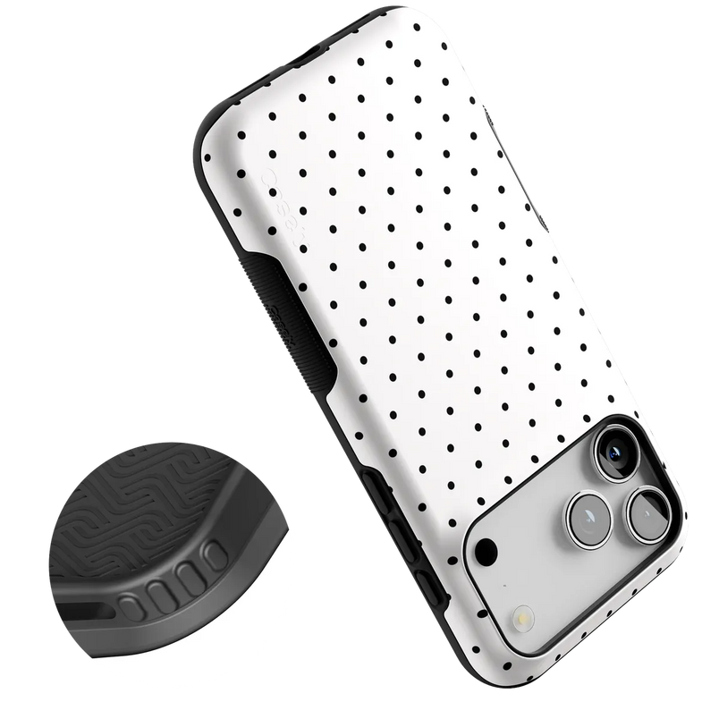 On the Dot | White Polka Dot Case