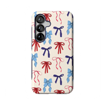 American Girlie | Red White & Blue Bows Case - Galaxy S25