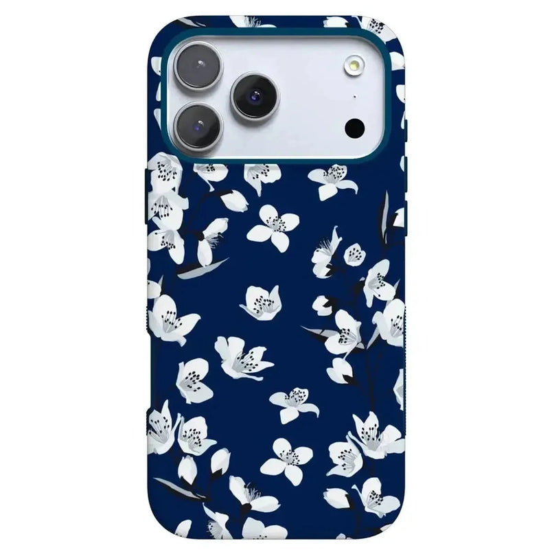 Floral Forest | Navy Cherry Blossom Floral Case iPhone Case get.casely Bold Flex + MagSafe® iPhone 17 Pro Max 