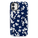 Floral Forest | Navy Cherry Blossom Floral Case iPhone Case get.casely Bold iPhone 11 