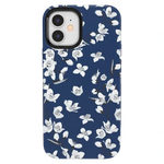 Floral Forest | Navy Cherry Blossom Floral Case iPhone Case get.casely Bold iPhone 12 Mini 