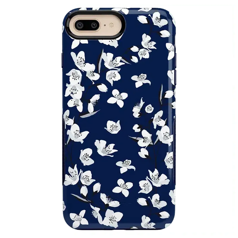 Floral Forest | Navy Cherry Blossom Floral Case iPhone Case get.casely Bold iPhone 6/7/8 Plus 