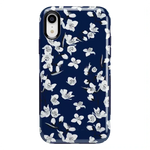 Floral Forest | Navy Cherry Blossom Floral Case iPhone Case get.casely Bold iPhone XR 