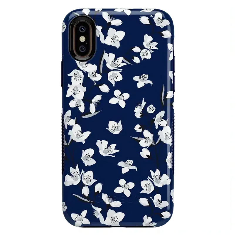 Floral Forest | Navy Cherry Blossom Floral Case iPhone Case get.casely Bold iPhone XS Max 