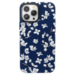 Floral Forest | Navy Cherry Blossom Floral Case iPhone Case get.casely Bold + MagSafe® iPhone 13 Pro 