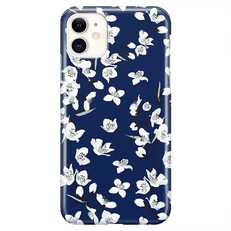 Floral Forest | Navy Cherry Blossom Floral Case iPhone Case get.casely Classic iPhone 11 