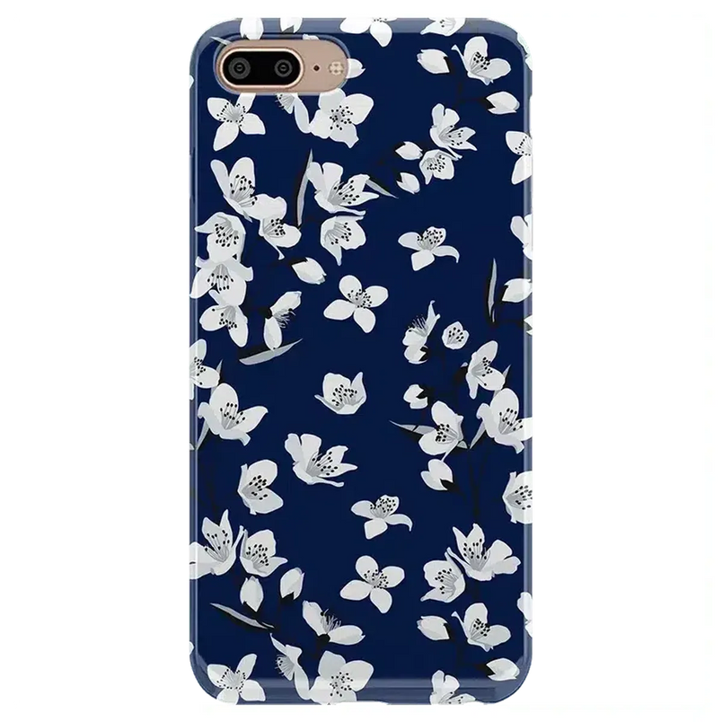 Floral Forest | Navy Cherry Blossom Floral Case iPhone Case get.casely Classic iPhone 6/7/8 Plus 