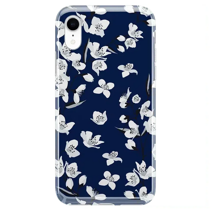 Floral Forest | Navy Cherry Blossom Floral Case iPhone Case get.casely Classic iPhone XR 