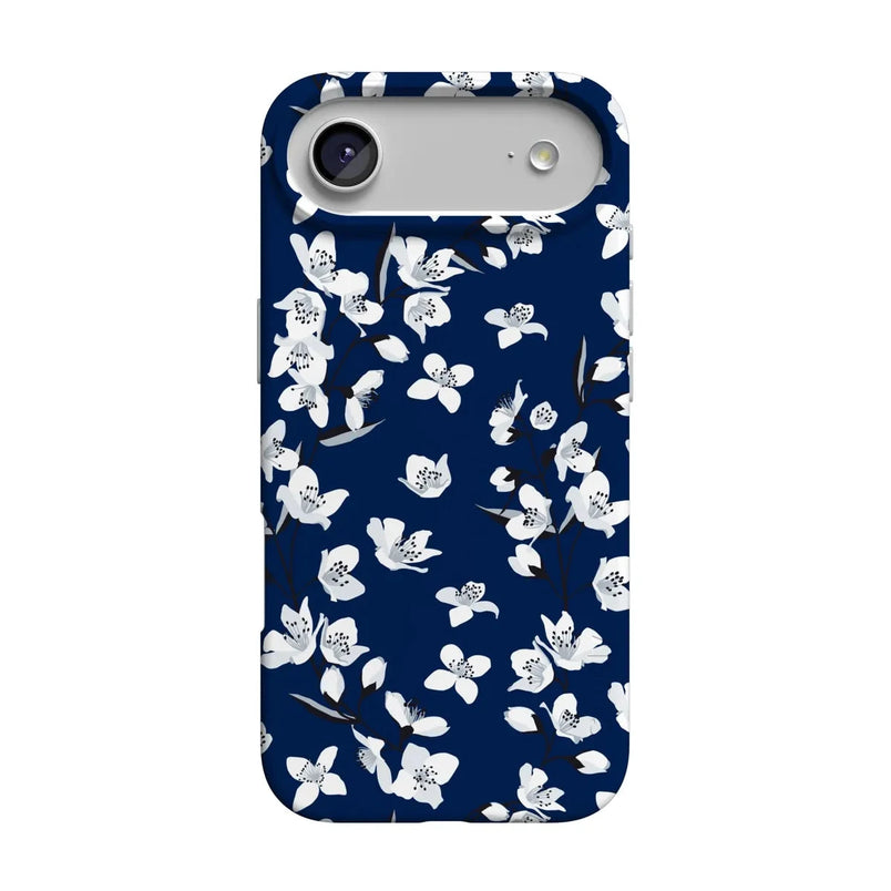Floral Forest | Navy Cherry Blossom Floral Case iPhone Case get.casely Classic + MagSafe® iPhone 17 Air 