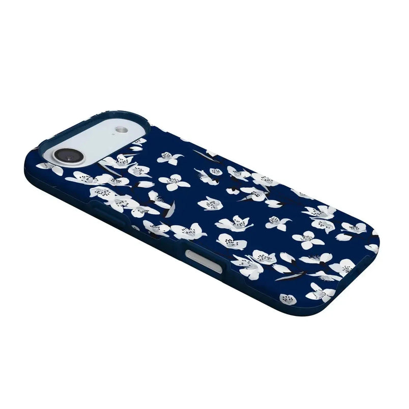 Floral Forest | Navy Cherry Blossom Floral Case iPhone Case get.casely 