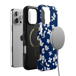 Floral Forest | Navy Cherry Blossom Floral Case iPhone Case get.casely 