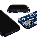 Floral Forest | Navy Cherry Blossom Floral Case iPhone Case get.casely 